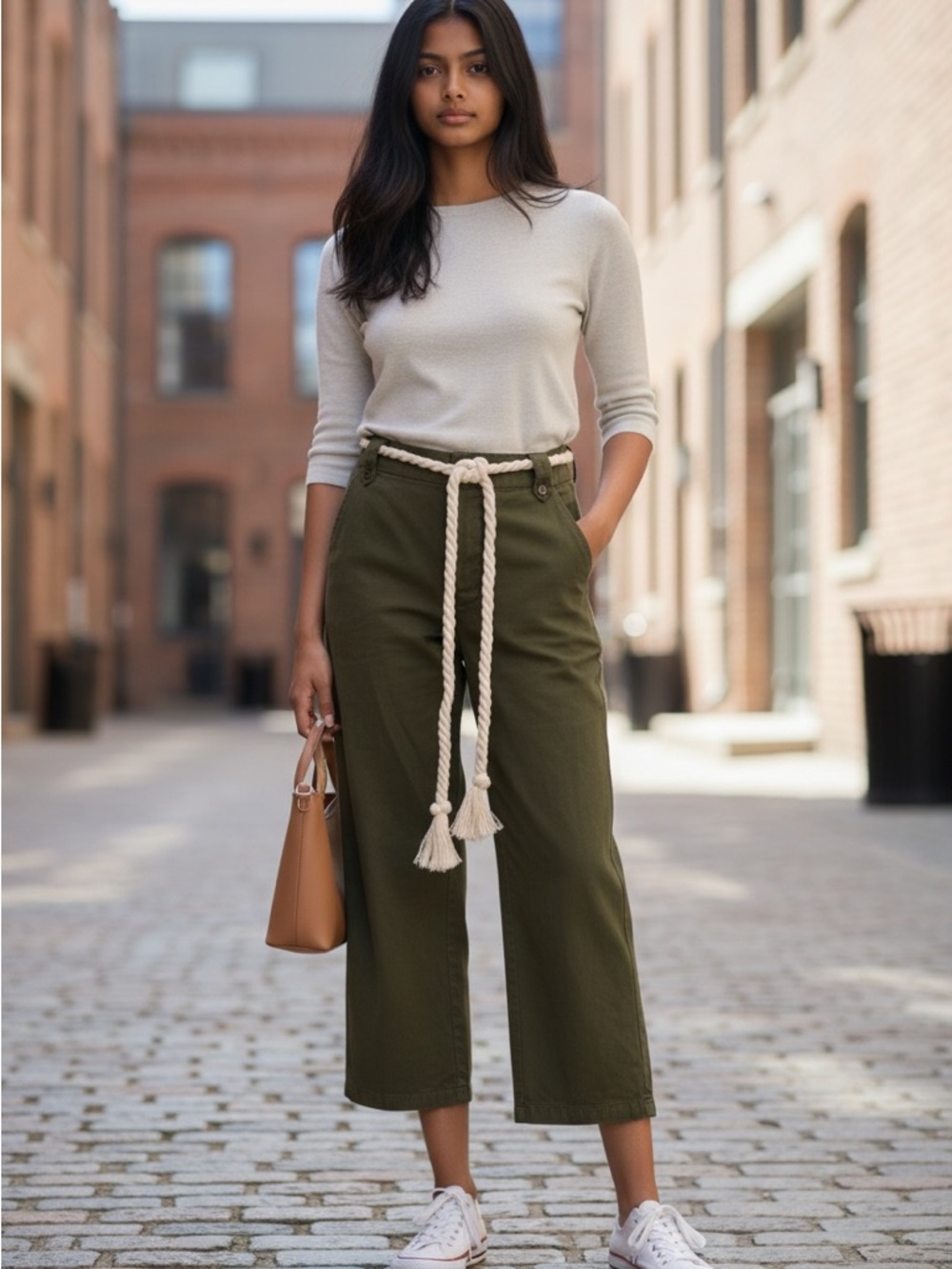 THE GREAT. Voyager Pant in Dark Olive Size 25